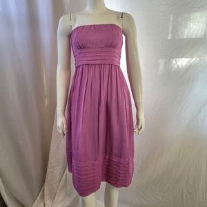 J .Crew - silk strapless pale lavender  dress.